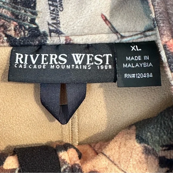 Rivers West Waterproof Camo Coat Men’s XL - Picture 2 of 16